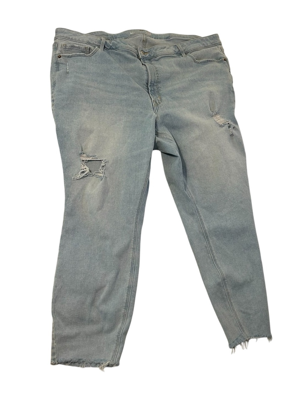 Old Navy Light Blue Distressed Rockstar Jeans Size 26